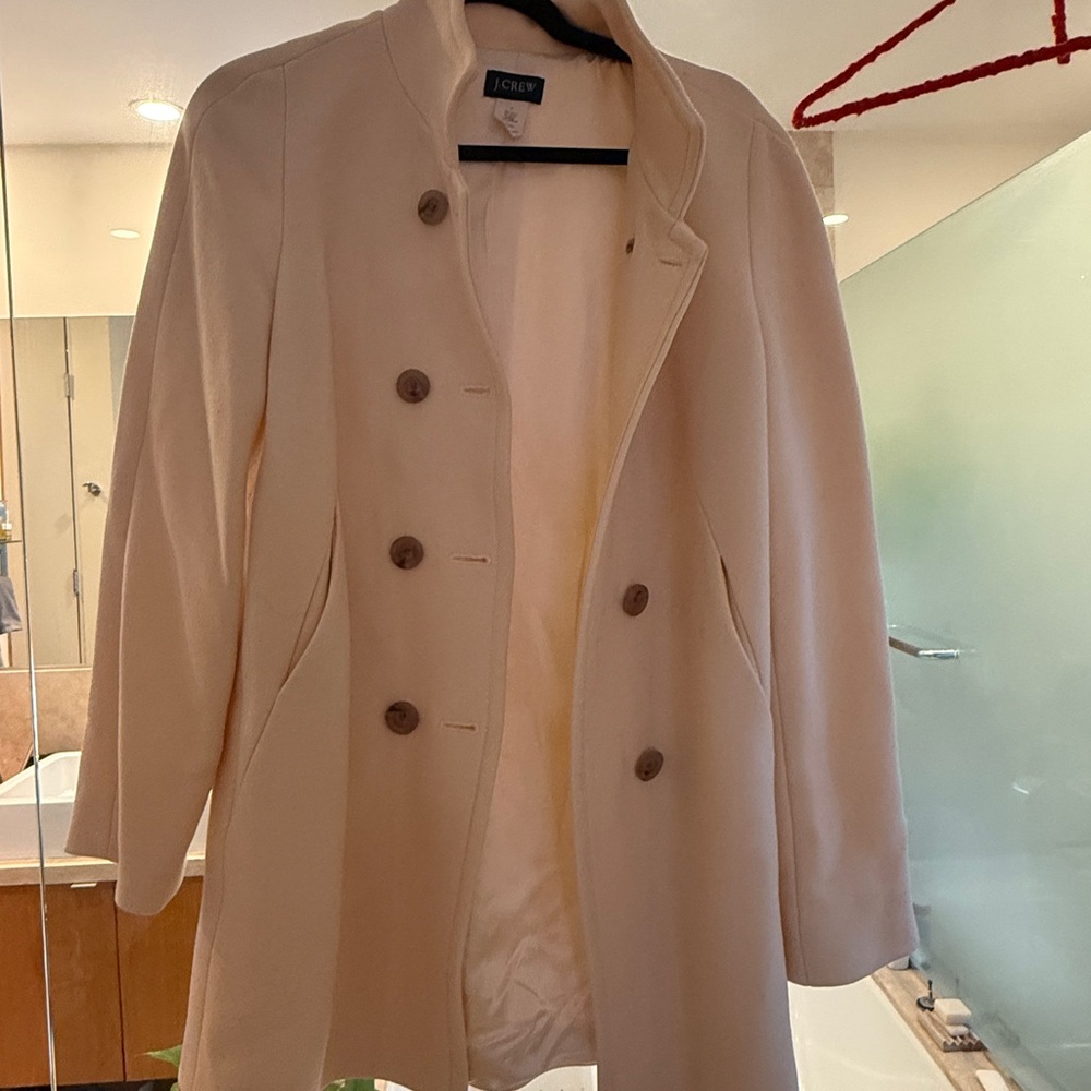 J. Crew Women's Elegant Cream Pea Coat